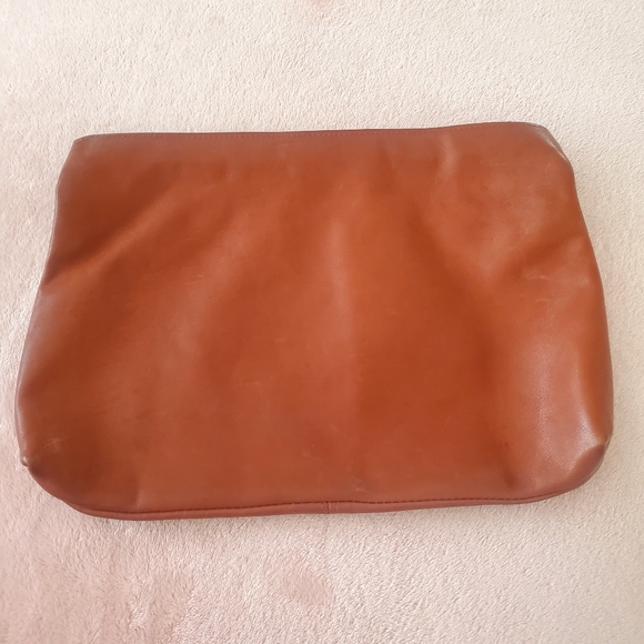 Bags Vintage Brown Leather Clutch Bag Poshmark